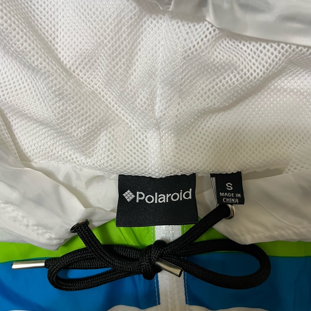 Polaroid Women's White Jacket with Rainbow Stripes - Picture 3 of 4